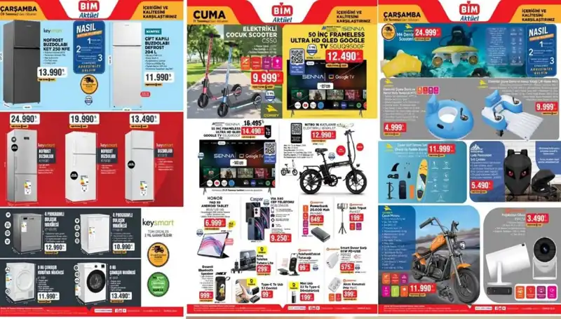 BİM'de 8-11 Temmuz dönemi alışveriş fırsatları! Televizyon ve teknoloji ürünleri sizleri bekliyor