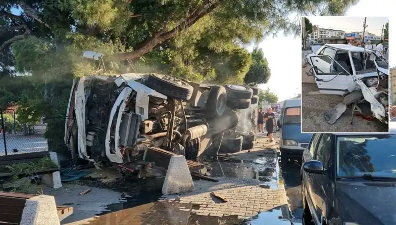 Freni Patlayan Kamyon Şehir Trafiğinde Korkunç Kazaya Sebep Oldu