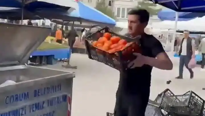 Domatesleri Çöpe Döken Pazarcı, Rekor Para Cezası ile Şok Oldu!